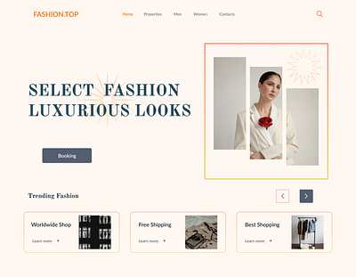 Fashion Landing Page app bestwebdesign branding design fashion mobile typography ui user interface ux