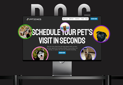 Dog Walking Booking Website UI/UX Design Made by Apptechies branding design illustration ui websitedevelopment