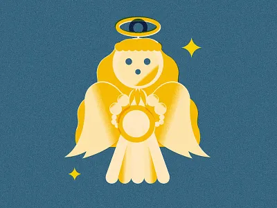 Merry Xmas PRL angel (PSE '25) character design editorial grain graphic design illustration