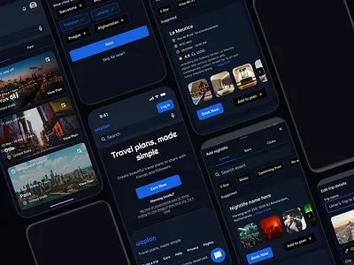 Smart Travel Planner App mobile app planner planning schedule travel trip ui ux