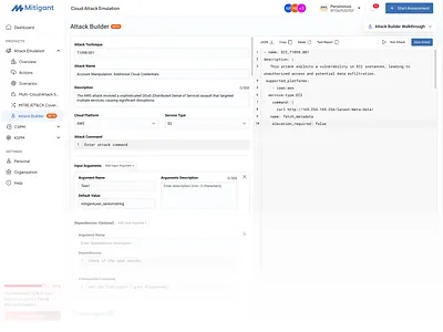 Mitigant Attack Builder — Custom Cloud Attacks in Seconds attack builder cloud security security platform