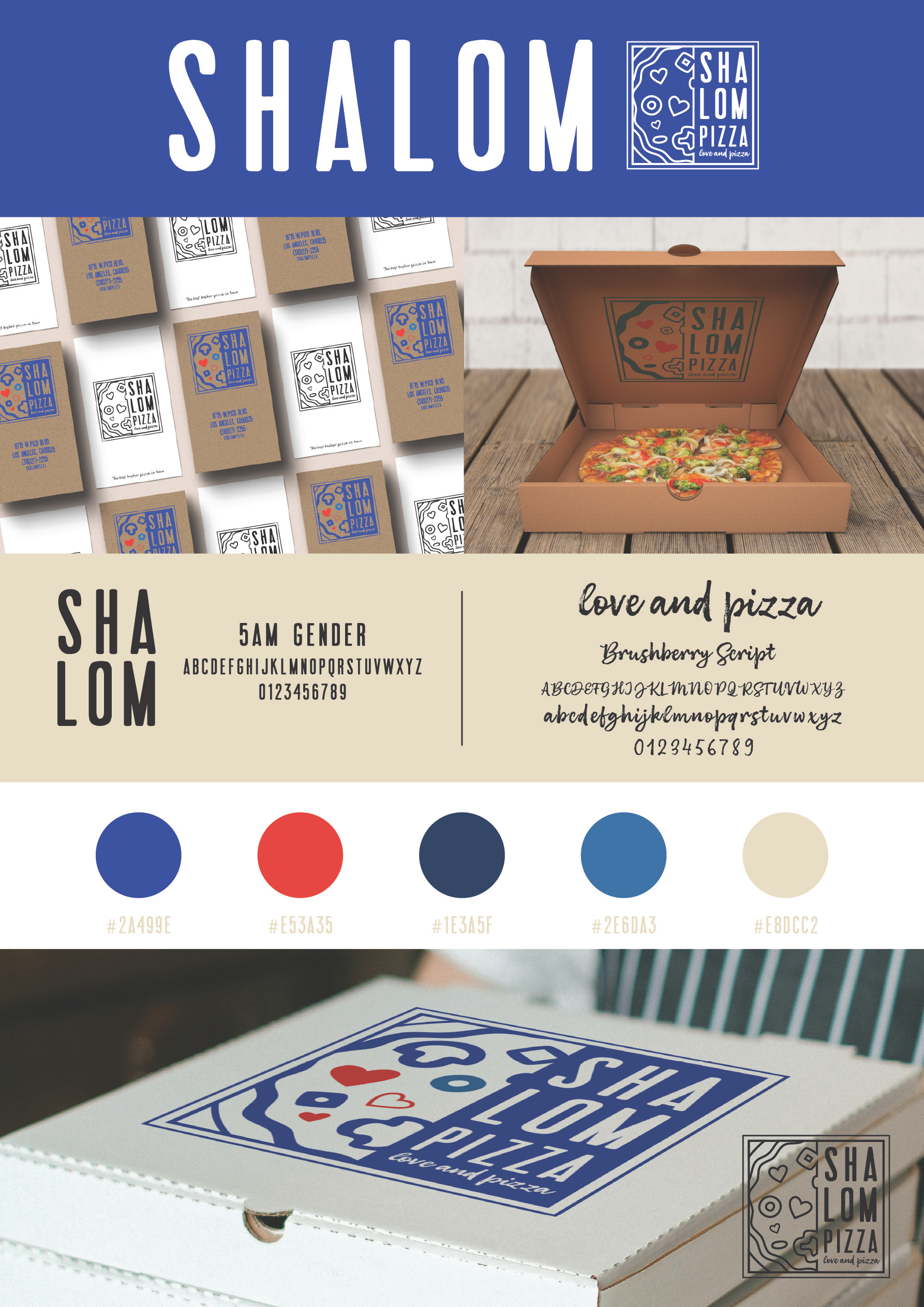 Shalom Pizza brand mockup brand design branding design graphic design illustration minimal ui ux