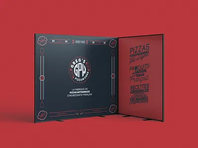Stand GREG'S PIZZA WORKS branding design food food truck france french french food good graphic design italian italie logo pizza restaurant stand terroir typography vector visual identity