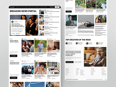 Modern Editorial News Site clean digitalnews ediotorial gridui interface magazineui minimal minimalist modernui news newslayout newswebsite site ui userinterface ux