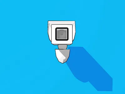 CCTV Mouse 3d camera cctv follow icu3000 interactive mouse spline splinetool surveillance web