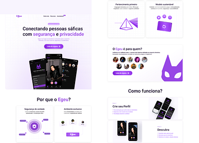 Landing Page Egeu animation app branding design graphic design illustration landing page logo vector