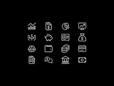 Genesis — Financial iconography set dashboard dashboard design design finance fintech graphic design icon icon kit iconography icons illustration interface design product design saas ui ui kit user experience user interface ux