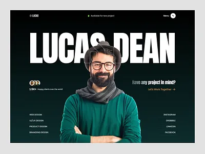 Portfolio Hero Section Design agency agency design agency landing page bold design clean landing page dark ui hero hero design hero section hero ui home page landing page portfolio portfolio landing page template web design website