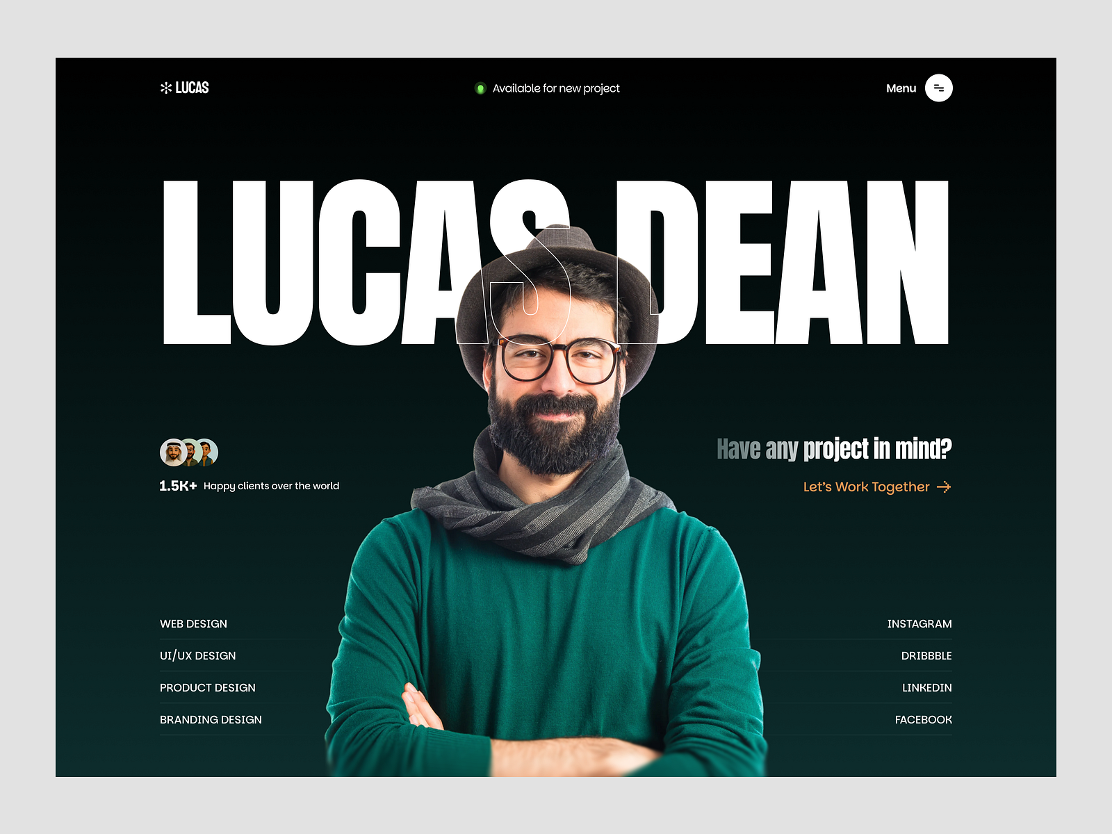 Portfolio Hero Section Design by Tanbir Ahmed for Fixoria Studio on ...