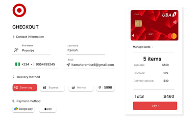 Checkout page dailyui