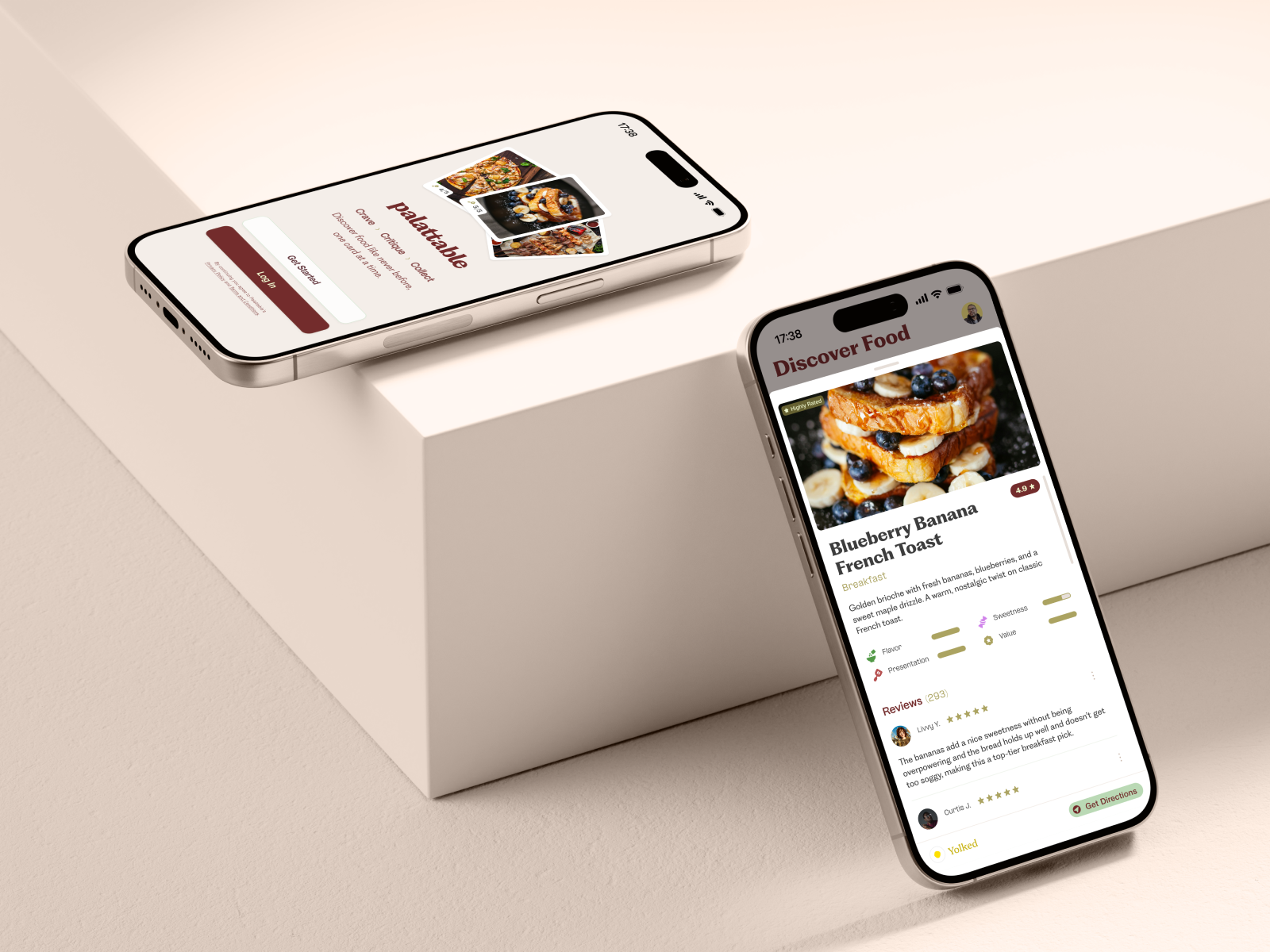 Example of Palattable - Food Discovery App