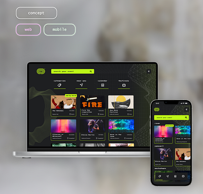 Event web and mobile app design app event graphic design mobile ui ux web