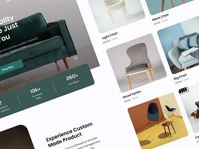 Furniture Web Landing Page app branding design furniture mobile typography ui user interface ux