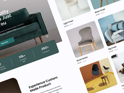 Furniture Web Landing Page app branding design furniture mobile typography ui user interface ux