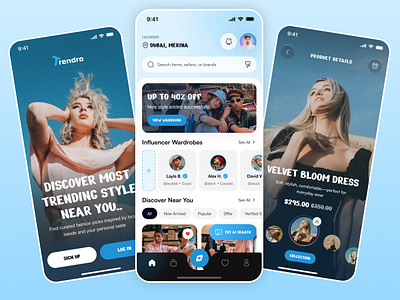 Trendro – Modern Fashion Discovery App UI app app design design ecommerce ecommerce ui fashion app fashion concept fashion ui minimal ui mobile mobile app mobile ui modern ui onboarding ui shopping app trendy app ui ui design user interface ux