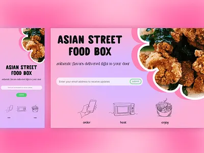 Asian Street Food Meal Delivery Service App app foodtech graphic design ui ux website