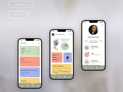 Wellness app design app design graphic design mobile ui ux wellness