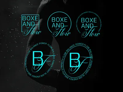 Boxe And Flow - Branding boxe brand brand design branding flow graphic design logo monogram stretching vector yoga