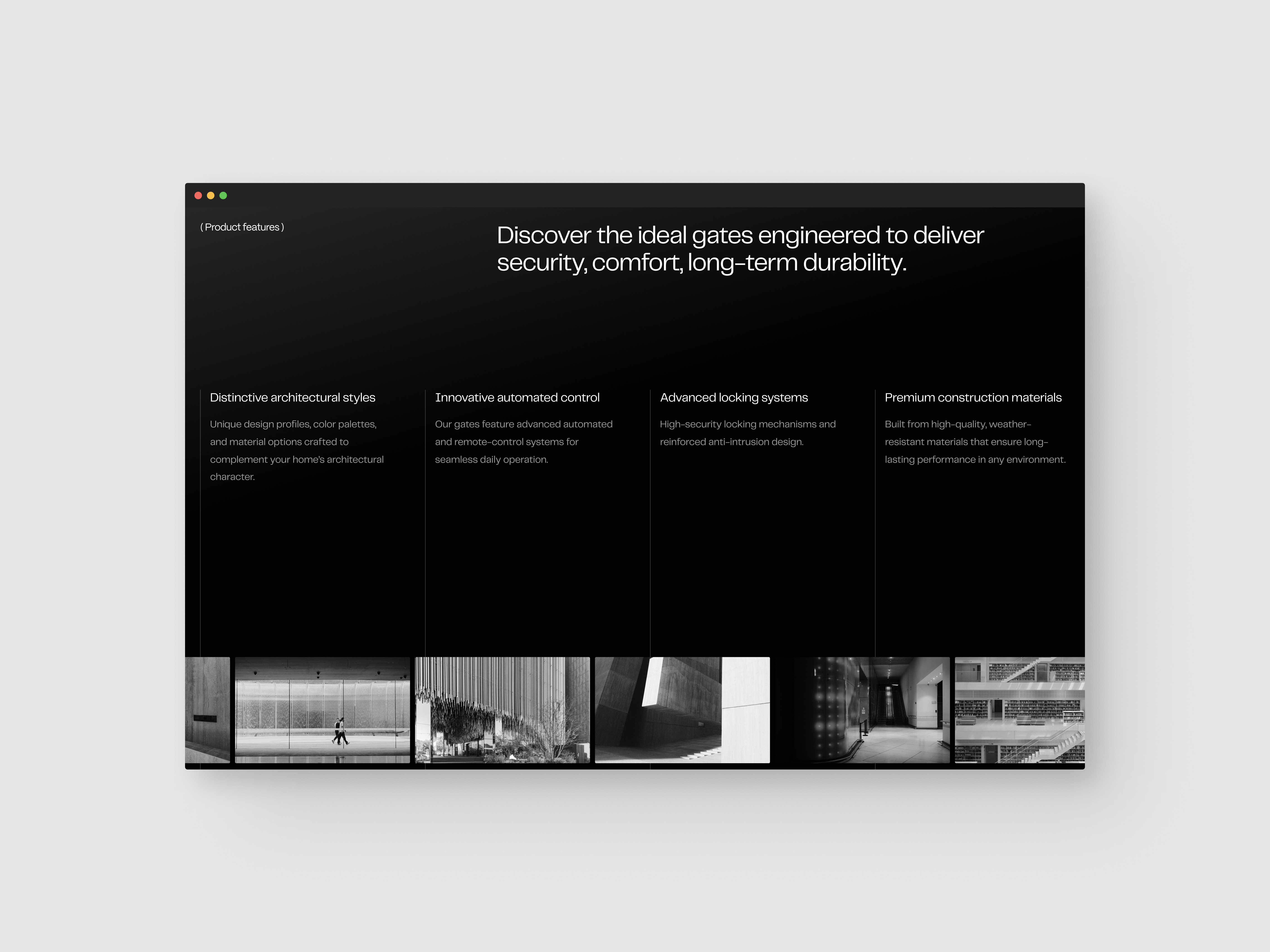 Features section agency architecture art direction branding clean dailyui feature feature section home page identity landing page lithuania minimal modern saas saas landing ux web design web site webflow