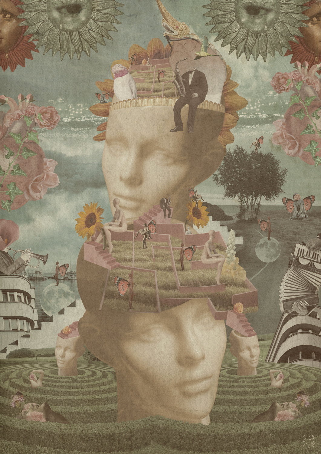 The Feeling You Get (Empire of the Sun) album cover collage concert poster editorial illustration empire of the sun maximalism music artwork photomontage polski plakat poster surreal collage surrealism