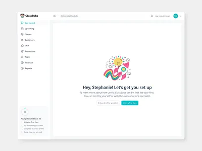 ClassBubs - Onboarding flow clean design courses empty state j minimal mobile app onboarding onboarding app onboarding screen onboarding ui online learning project management saas schedule study web dashboard task management app ui ux web design website design