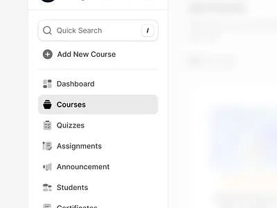 Sidebar Navigation UI clean ui duotone icons icons lms saas ui menu ui minimal ui saas product side navigation sidebar ui ux