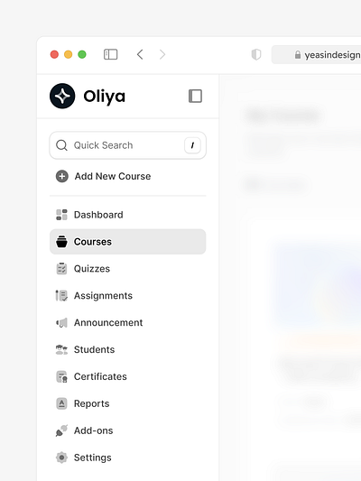 Sidebar Navigation UI clean ui duotone icons icons lms saas ui menu ui minimal ui saas product side navigation sidebar ui ux