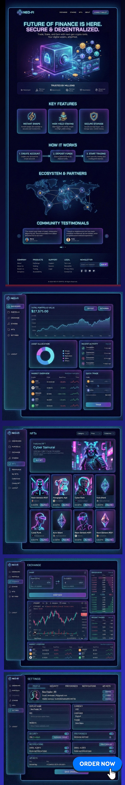 Fintech Crypto Trading Dashboard UI/UX – Modern Mode Web Design and immersive visual appeal. branding crypto cryptoapp darkmodeui dashboard design figma figmadesign financeui fintech graphic design modern website modernwebsite photoshop tradingdashboard ui uiuxdesign webappdesign webdesign
