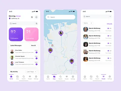 Bartender App — Redesign app bar bartender clean ui concept design figma design location app map app minimal ui mobile app modern ui multiflow multiple screens redesign restaurant app ui ui design uiux users ux design
