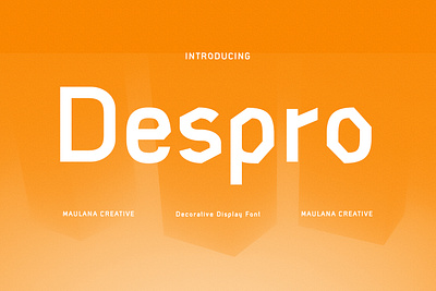 Despro Decorative Sans Serif Font branding font fonts graphic design logo nostalgic