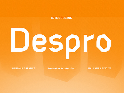 Despro Decorative Sans Serif Font branding font fonts graphic design logo nostalgic