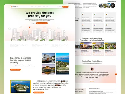 ⚡ Real Estate Landing Page — Modern Property apartment architecture building company estate agent home house landing landing page landing page design minimalist property real estate landing page real property residential complex simple web web design website