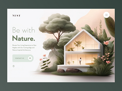 Nature-Inspired Architecture Website - Web Design ai website architecture landing page architecture website contemporary architecture landing page nature architecture nature inspired website nature website ui webdesign website