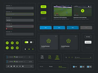 PlayStats – UI Components & Spacing design library design system football ggstudio grid interface playstats product design saas soccer spacing sport ui ui components