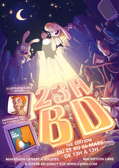 "23 heures de la BD" - poster