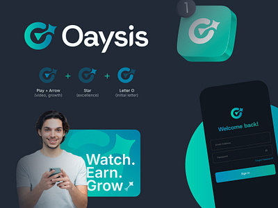 Play Button + Star + Letter O - Logo Design abstract logo ai logo brand identity branding business logo company logo design graphic design letter o logo design lettermark logo logo logo design minimal logo modern logo play button logo saas logo tech logo unique logo wordmark logo