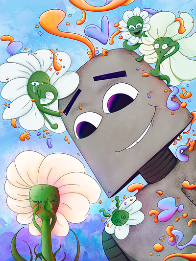 Robot_Dreams digital paint poster art robotdreams surrealist