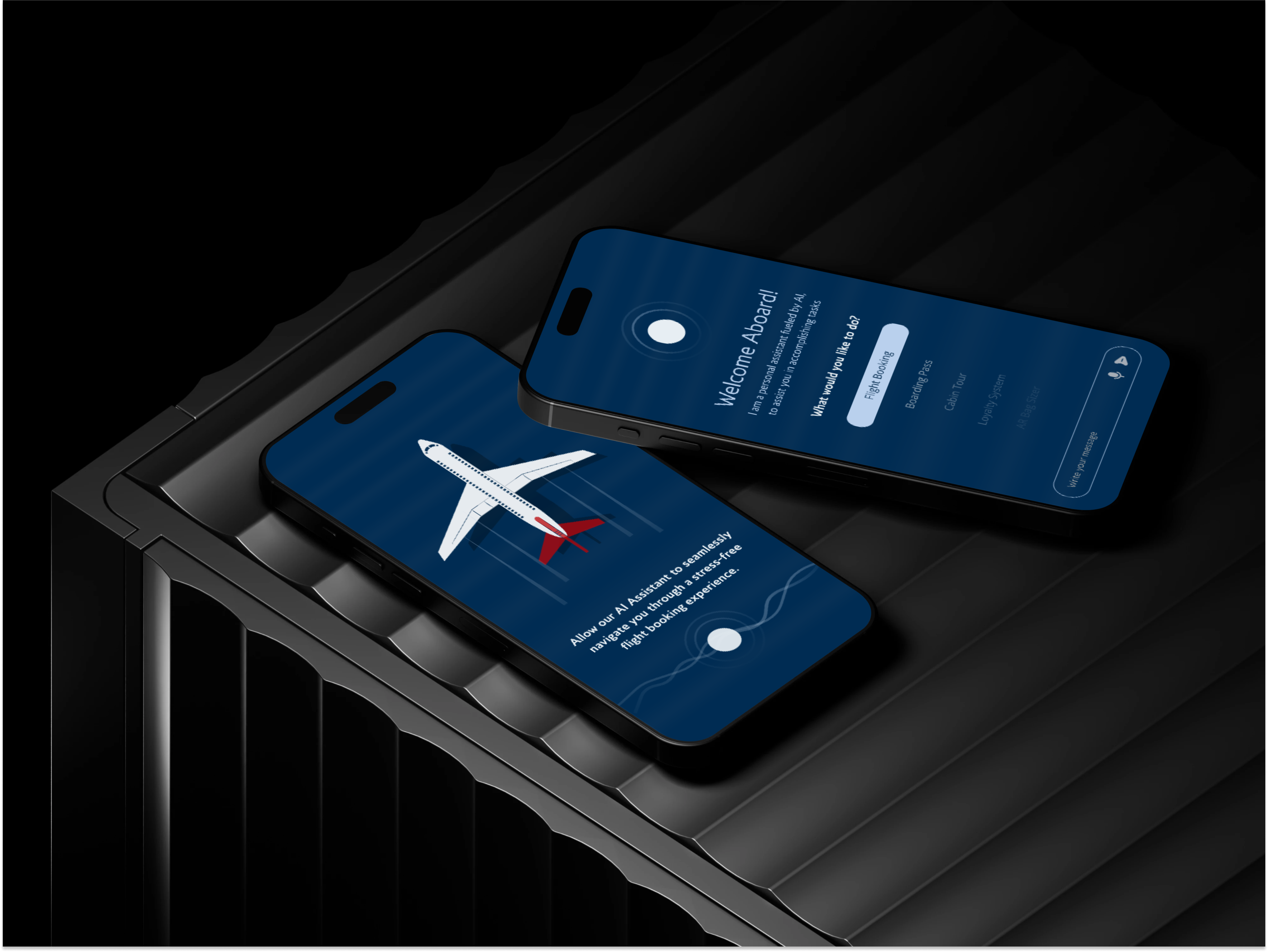 AI Travel Assistant – Flight Booking App aiassistant aiflightbooking chatbotui flightbookingui travelappdesign travelui ui ux