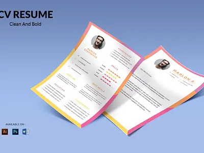 CV Resume Minimal And Clean clean clean resume cover letter creative resume curriculum vitae cv cv design cv template free cv free cv template free resume template job job cv modern cv modern resume resume resume cv resume design resume template template