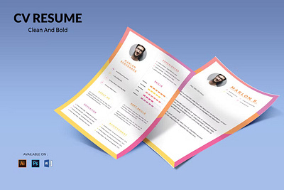 CV Resume Minimal And Clean clean clean resume cover letter creative resume curriculum vitae cv cv design cv template free cv free cv template free resume template job job cv modern cv modern resume resume resume cv resume design resume template template