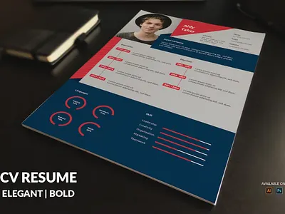 CV Resume Red And Blue clean clean resume cover letter creative curriculum vitae cv cv design cv template design free cv template free resume template job job cv modern cv modern resume resume resume cv resume design resume template template