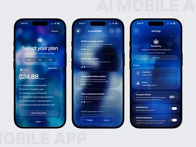 Subscription Page Ai mobile app ai ai mobile app app design features mobile mobile app mobile app design mobile app ui mobile design subscribe subscription subscription page subscription screen ui