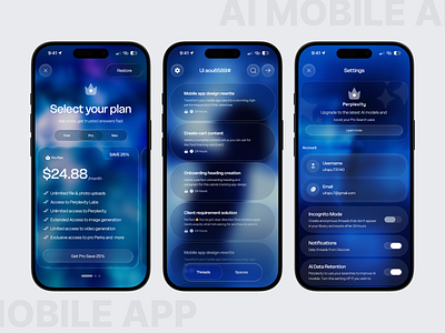 Subscription Page Ai mobile app ai ai mobile app app design features mobile mobile app mobile app design mobile app ui mobile design subscribe subscription subscription page subscription screen ui