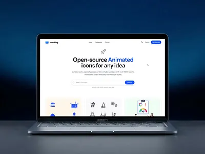 IconKing landing page design animated icons elegant website home page iconking icons website landing page simple website website website page