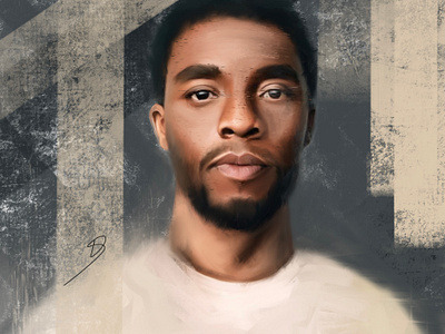 Chadwick Boseman art digital painting graphic design illustration