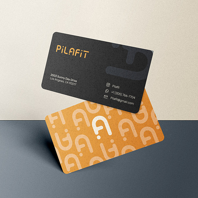 Business Card Presentation brand branding business card card design fit graphic design identity illustration logo pilates print typography ui ux vector