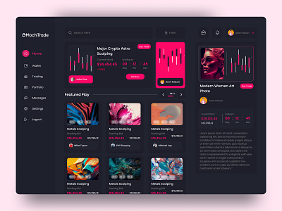 Crypto Wallet & Trading App app design clean design crypto app dashboard ui figma design minimal design mobile ui modern design modern ui saas app ui trading app ui ui ux design web app web app design