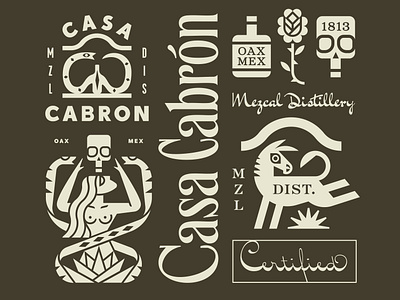 Casa Cabron bottle donkey drink mexico mezcal rose skull spirits whiskey