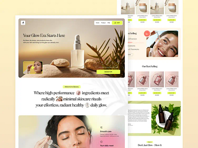 UI/UX Design for Skin Care Website branding design figma graphic design illustration logo ui ux vector web design