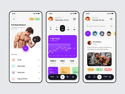 Fitness app fitnessapp mobileappdesign productdesign uidesign uxdesign